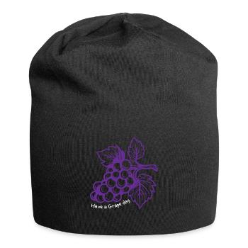 Have A Grape Day Grapes Wine - Jersey Beanie - black - Front