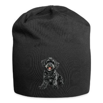 Schnoodle Snoodle Dog Breed Pet Cute Graphic - Jersey Beanie - black - Front