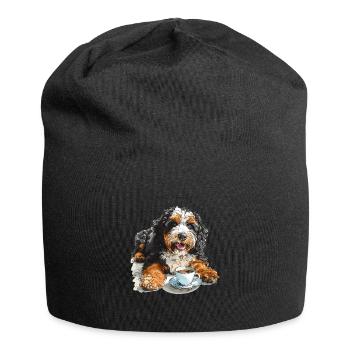 Bernedoodle chien de race animal de compagnie Bernedoodle avec café - Bonnet en jersey - noir - Devant