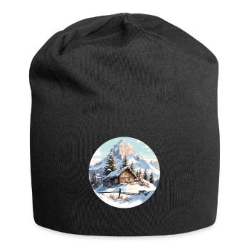 Sports d’hiver Montagne Cabane de neige ski - Bonnet en jersey - noir - Devant