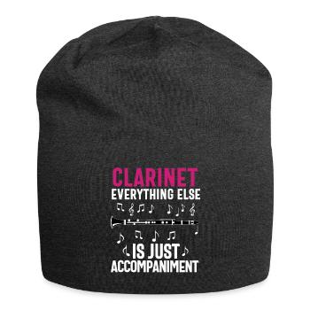 Joueur de clarinette pour fille Femmes Fille Drôle - Bonnet en jersey - charbon - Devant