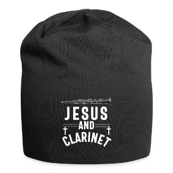 Klarinettenspieler für Mädchen Frauen Tochter Lustig - Jersey-Beanie - Schwarz - Vorne