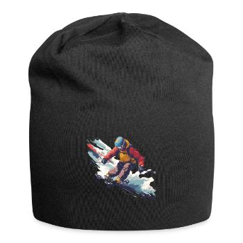 Winter Berge Schnee Freestyle Ski - Jersey-Beanie - Schwarz - Vorne