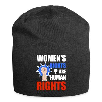 Frauenrechte sind Menschenrechte - Jersey-Beanie - Anthrazit - Vorne