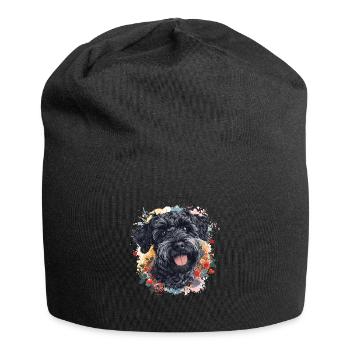Schnoodle Snoodle Dog Breed Pet Cute Graphic - Jersey Beanie - black - Front