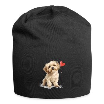 Maltipoo Chien Race Animal Mignon Drôle Graphique - Bonnet en jersey - noir - Devant
