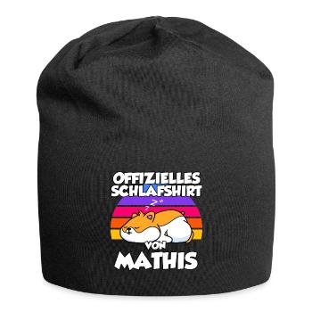 Offizielles Schlafshirt Von Mathis - Jersey-Beanie - Schwarz - Vorne