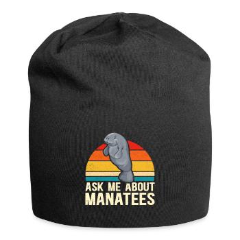 Lamantin lamantin lamantin cadeau - Bonnet en jersey - noir - Devant