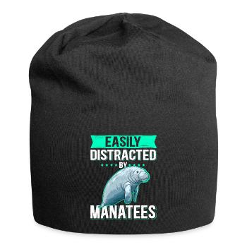 Lamantin lamantin lamantin lamantin cadeau - Bonnet en jersey - noir - Devant