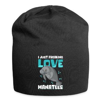 Lamantin lamantin lamantin cadeau - Bonnet en jersey - noir - Devant