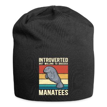 Lamantin lamantin lamantin lamantin cadeau - Bonnet en jersey - noir - Devant