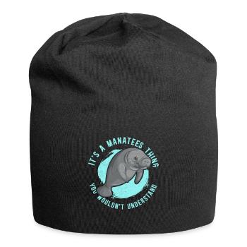 Lamantin lamantin lamantin lamantin cadeau - Bonnet en jersey - noir - Devant