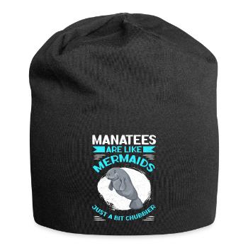 Lamantin lamantin lamantin cadeau - Bonnet en jersey - noir - Devant
