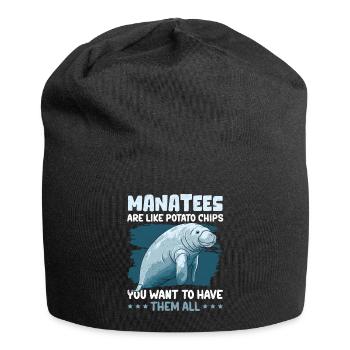 Lamantin lamantin lamantin cadeau - Bonnet en jersey - noir - Devant
