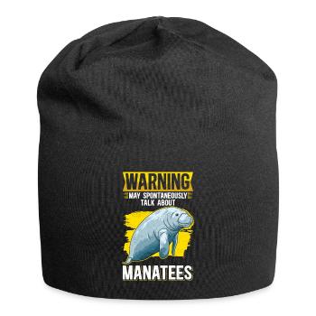 Lamantin lamantin lamantin cadeau - Bonnet en jersey - noir - Devant