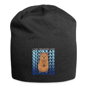 Quokkas Kurzschwanzkängurus Quokka Geschenk - Jersey-Beanie - Schwarz - Vorne