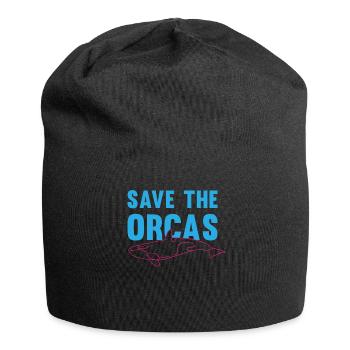 Protect the Orcas Environmentally Conscious Gift - Jersey Beanie - black - Front