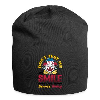 Sourire hors service décontracté - Bonnet en jersey - noir - Devant