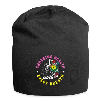 Choosing Health with Every Breath Inspirational - Jersey-Beanie - Schwarz - Vorne