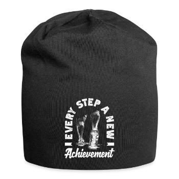 Every Step a New Achievement Personal Growth - Jersey-Beanie - Schwarz - Vorne