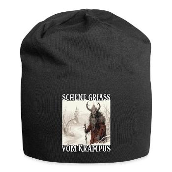 Krampus T Demonic Santa Claus Kramperl Krampus - Jersey Beanie - black - Front