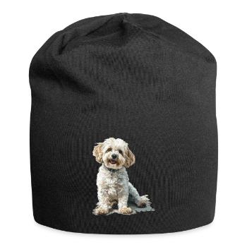 Maltipoo Chien Race Animal Mignon Drôle Graphique - Bonnet en jersey - noir - Devant