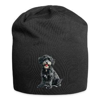 Schnoodle Snoodle Dog Breed Pet Cute Graphic - Jersey Beanie - black - Front