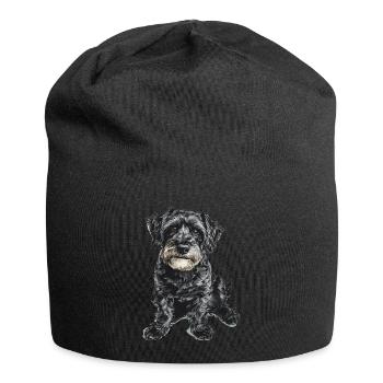Schnoodle Snoodle Dog Breed Pet Cute Graphic - Jersey Beanie - black - Front