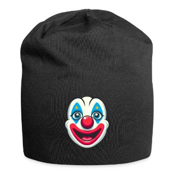 Pure carnival joy: clown face for fun - Jersey Beanie - black - Front