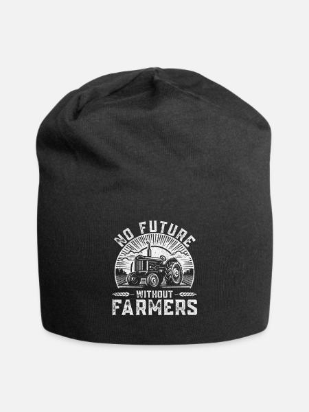 No future without farmers - Jersey Beanie - black