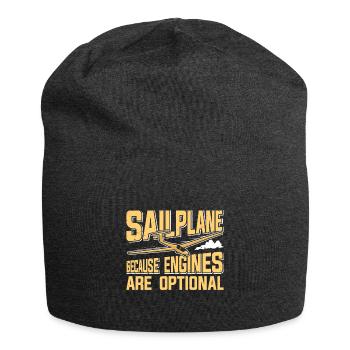 Glider design for enthusiasts - Jersey Beanie - charcoal grey - Front