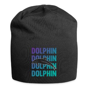 Style de typographie Dolphin Contour - Bonnet en jersey - noir - Devant