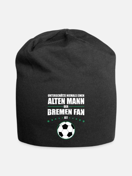Alter Mann - Bremen Fan | Retro Vintage Design - Jersey-Beanie - Schwarz