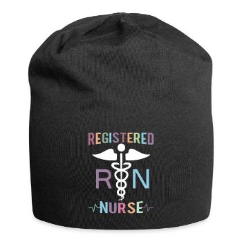 Infirmière autorisée Krankenschwester Nursing - Bonnet en jersey - noir - Devant