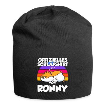 Offizielles Schlafshirt Von Ronny - Jersey-Beanie - Schwarz - Vorne