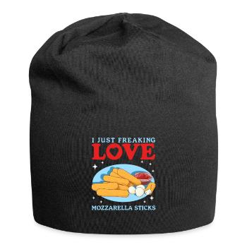 Mozzarella Sticks | Cheese Cheese Lover Gift - Jersey Beanie - black - Front
