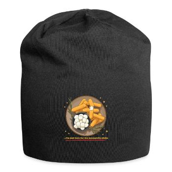 Mozzarella Sticks Liebhaber Käse Geschenk - Jersey-Beanie - Schwarz - Vorne