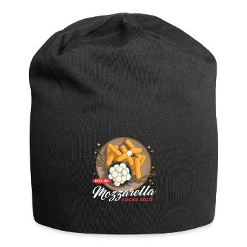 Mozzarella Sticks Cheese Lover Gift - Jersey Beanie - black - Front