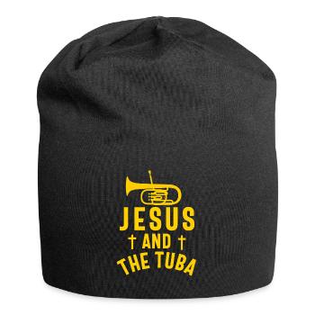 Tuba Player Men Women Marching Band Brass Tubist - Jersey Beanie - black - Front