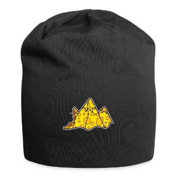 Mountain Mountains Mountain Peaks Peaks Cheese - Jersey Beanie - black - Front