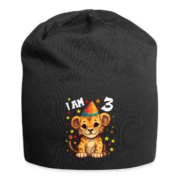 I'm 3 Years Old Lion Lion 3rd Birthday - Jersey Beanie - black - Front