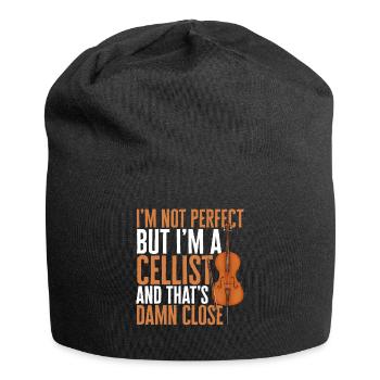Cello Player Cellist Musician Cello - Jersey Beanie - black - Front