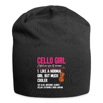 Cello Player Cellist Musician Cello - Jersey Beanie - black - Front