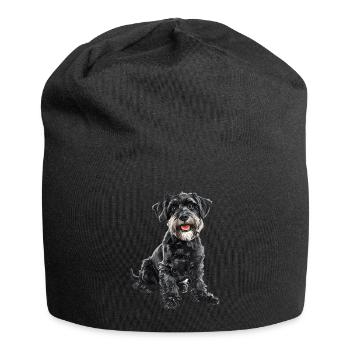 Schnoodle Snoodle Dog Breed Pet Cute Graphic - Jersey Beanie - black - Front