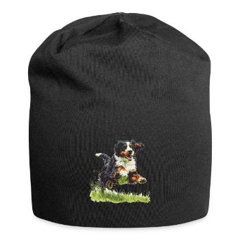 Bernedoodle chien race animal mignon Bernedoodle graphique - Bonnet en jersey - noir - Devant