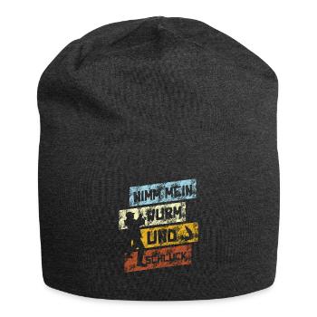 Nimm Mein Wurm Und Schluck - Jersey-Beanie - Anthrazit - Vorne