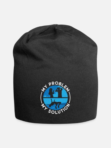 High Jumper My Problem My Solution Pictogram Dad - Jersey-Beanie - Schwarz