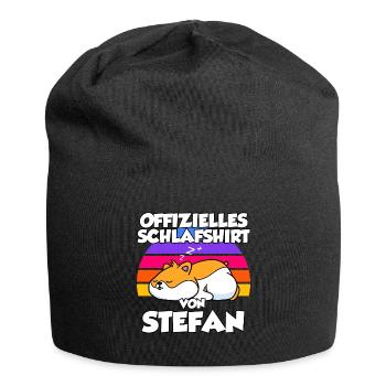 Offizielles Schlafshirt Von Stefan - Jersey-Beanie - Schwarz - Vorne