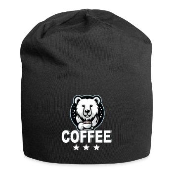 Eisbär vom Nordpol liebt Kaffee im Café Barista - Jersey-Beanie - Schwarz - Vorne