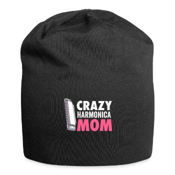 Mundharmonikaspieler für Männer Frauen Lustiger Harmoniker - Jersey-Beanie - Schwarz - Vorne